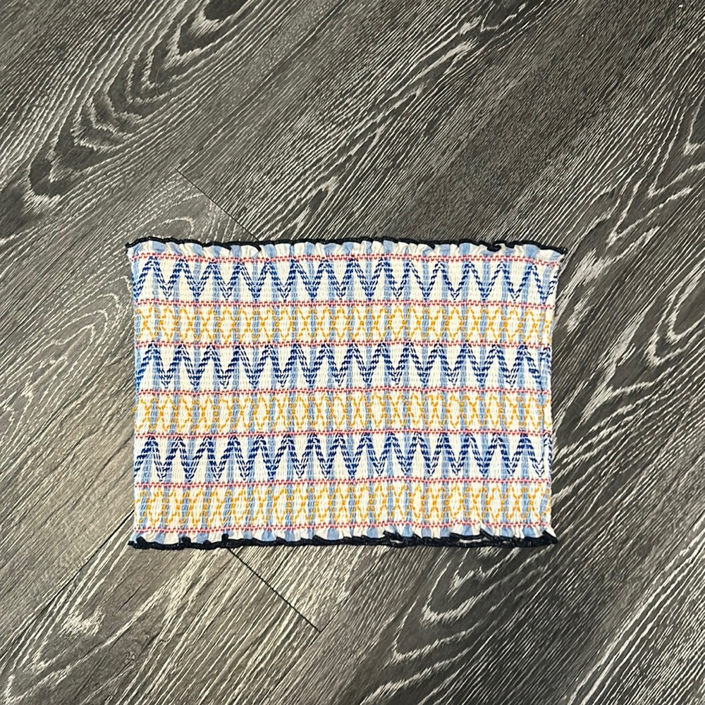 Chevron Cropped Tube Top